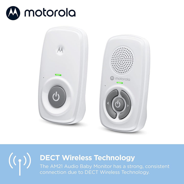 AM21 Audio Baby Monitor - 1000Ft Range, Secure & Private Connection, High-Sensitivity Mic, Volume Control, Portable Parent Unit (Outlet or AAA Battery Powered (NOT Included))