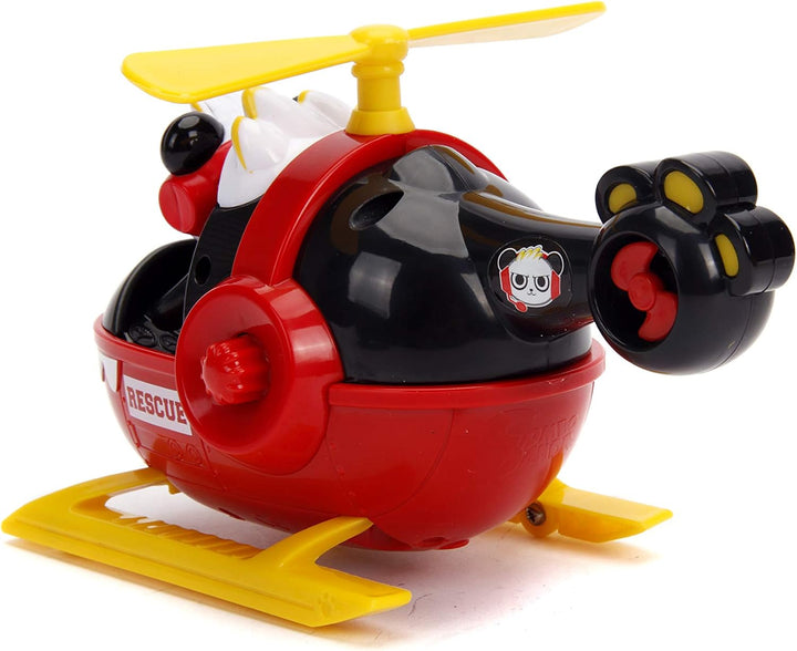 " Toys Ryan'S World Helicopter with Combo Panda Figure, 6"" Feature Vehicle Red" (30993)