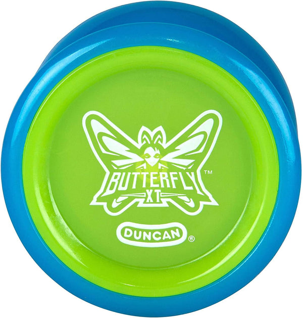 Toys Butterfly XT Yo-Yo with String, Ball Bearing Axle and Plastic Body, String Trick Yo-Yo, Blue with Green Cap