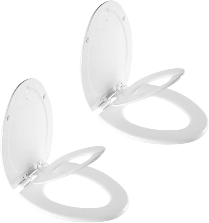 Nextstep2 Toilet Seat with Toddler Potty Training Seat Built-In, Slow Close, Easy Clean, Magnetic Removable Kids Seat, Made in USA, ROUND, White