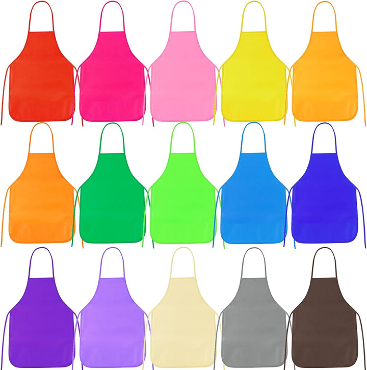 8 Pcs Kids Apron Painting Aprons, Kids Aprons for Painting Art Apron Smocks Bulk for Art Activity Craft Home Kitchen Classroom Party Supplies
