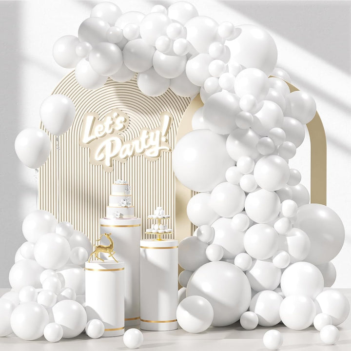 120Pcs Clear Balloons, 18 12 10 5 Inch Transparent Balloons Different Sizes Clear Balloon Garland for Baby Shower Wedding Bridal Shower Birthday Party Decorations