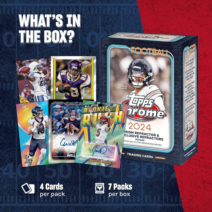 2024  Chrome Football Cards Factory Sealed Value Box