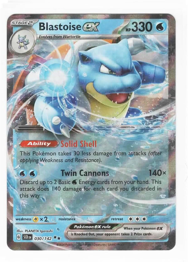 - Blastoise Ex 030/142 - Stellar Crown Double Rare Card