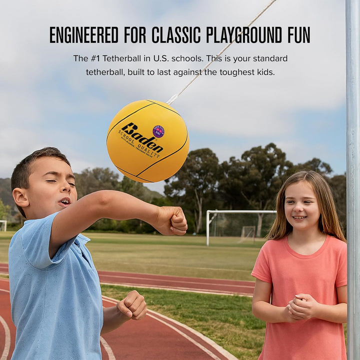 School Quality Tetherball Set - Soft-Touch Tetherball Ball and Rope