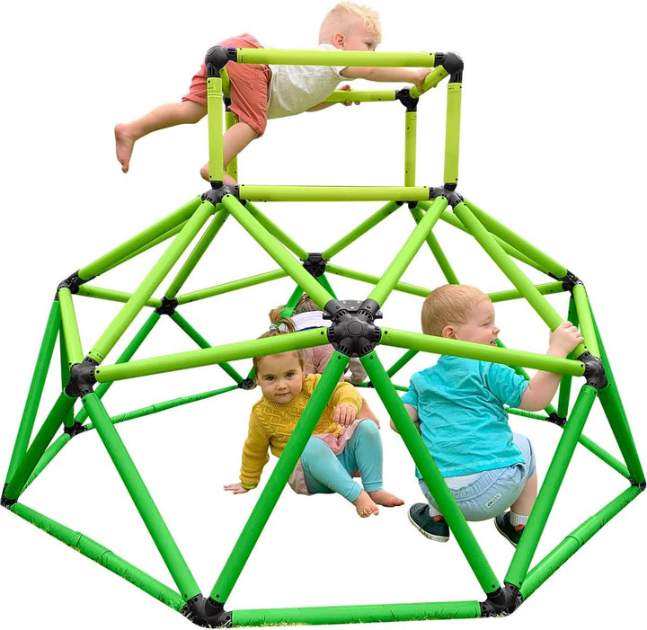 Monkey Bars Climbing Dome - Sturdy & Portable Jungle Gym for Kids, Backyard Playset for Toddlers, Active Outdoor Fun for Kids Ages 3 to 8 Years Old, Lightweight & Easy Assembly, Green/Blue