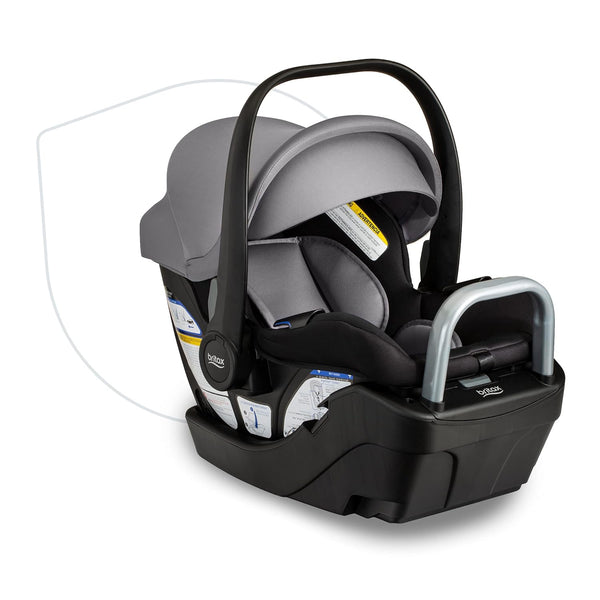 Willow S Infant Car Seat with Alpine Base, Clicktight Technology, Rear Facing Car Seat with Rightsize System, Graphite Onyx