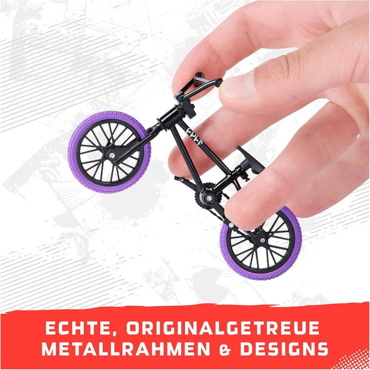 BMX Finger Bike Series 12-Replica Bike Real Metal Frame, Moveable Parts for Flick Tricks Games (Styles Vary)