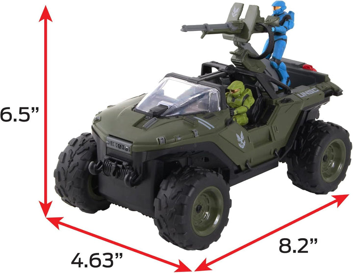 Halo Infinite RC: Battle Hog UNSC Warthog -W/Master Chief & Spartan, 2.4 Ghz Radio Control W/Turbo Boost Vehicle