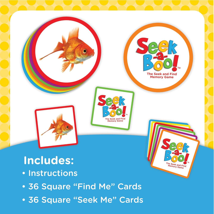 Seek-A-Boo Seek and Find Memory Game and Toddler Flash Cards Matching Game