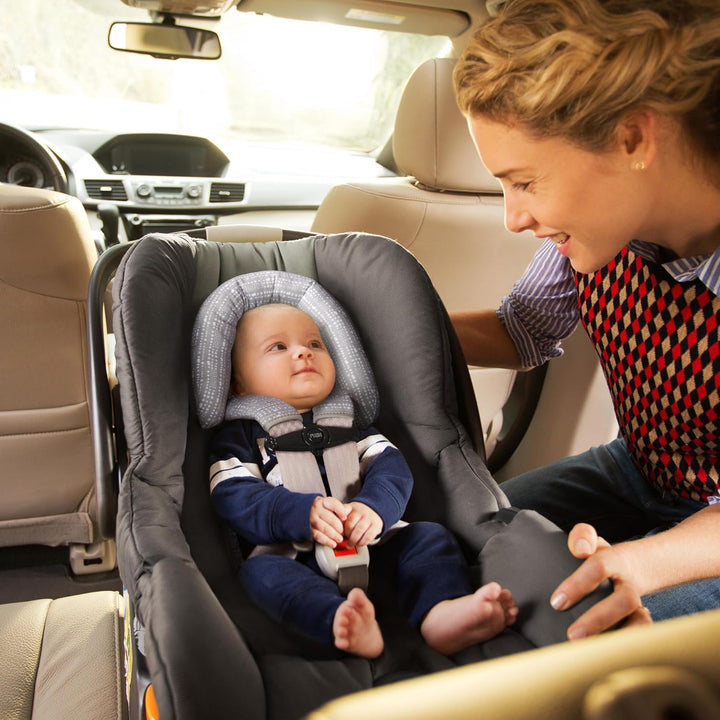 Xtraguard Head Support & Strap Cover for Baby Car Seats with Silver-Ion Technology, Dots