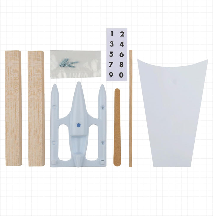 Raingutter Regatta Trimaran Race Boat Kit - Easy Build DIY Model for Kids & Scouts (Scouting America)