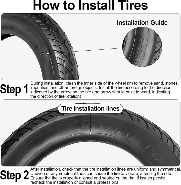 12 1/2 X 2 1/4 Inner Tube and Tire, Heavy Duty Thorn Resistant 12.5'' X 1.75/2.15 Front Wheel Inner Tire Set Compatible with BOB Stroller Revolution Se Pro Flex Jogging Duallie Stroller
