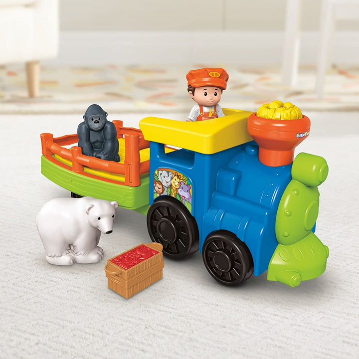 Little People Toddler Toy Train Choo-Choo Zoo with Music Sounds and 3 Figures for Pretend Play Ages 1+ Years