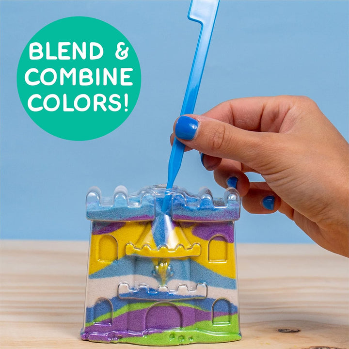 Create Your Own Underwater Sand Art, Includes 6 Ocean-Themed Bottles, 8 Sand Colors, Glitter, & Funnel, Great Staycation or Group Activity, Party Idea, DIY Sand Art for Kids Ages 6, 7, 8, 9