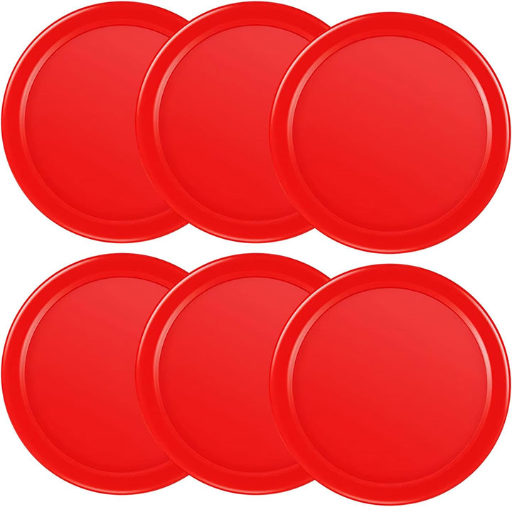 3 1/4 Inches Air Hockey Pucks 6 Pack Full Size Heavy Replacement Pucks for Game Tables Equipment Accessories