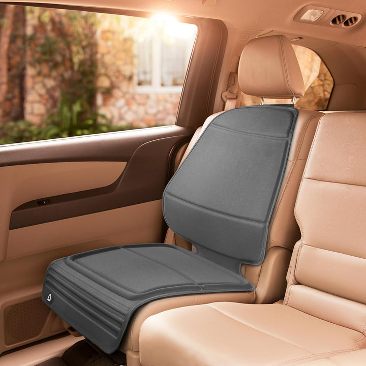Child Car Seat Protector, Elite Seat Guardian with Grime Guard Fabric, Dark Grey
