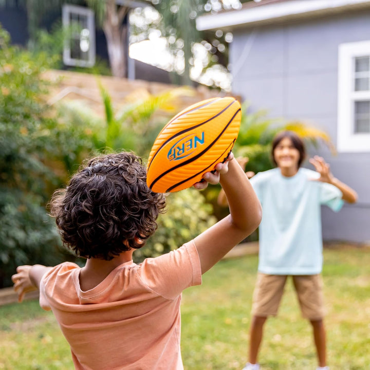 Kids Foam Football - Spiral Grip Mini Soft Foam Football for Kids - Easy Grip Junior Ball - 8.5"