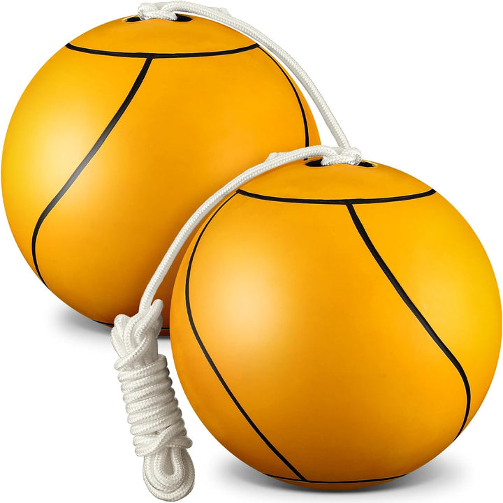 Tetherball Soft Tether Balls and Rope Set Game Replacement Tetherball Set Rubber Tether Ball Equipment for Kids Adults Indoor Outdoor Playground Yard Backyard Play