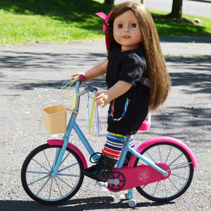 18" Doll Scooter & Helmet Set - 18In Dolls Accessories Doll Bike Accessories Play Set and Doll Helmet (Doll Bike)