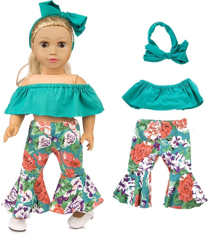 19 Pcs American Doll Clothes Gift for 18 Inch Doll Clothes and Accessories, Including 10 Complete Sets of Clothing