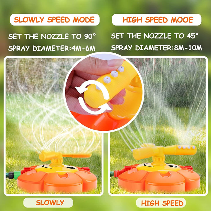 Water Sprinkler for Kids Toddlers Sprinklers with Roating Spray Nozzles Attaches Garden Water Hose Outdoor Play outside Toys 1-3 2-4 Summer Backyard Lawn Game Yard Water Toy for Kids 3-5 4-8 Boy Girl