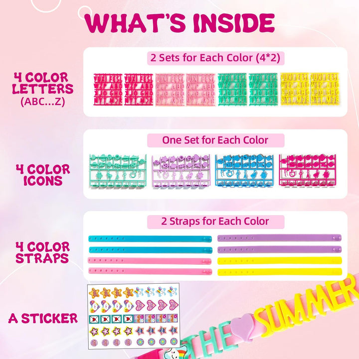 Art & Craft Kits for Kids, DIY Friendship Bracelet Making Kit for Girls, Jewelry Making with Charm & Stickers, Birthday Gifts for Ages 5-12, Toys for Ages 5, 6, 7, 8, 9, 10, 11, 12 Years Old