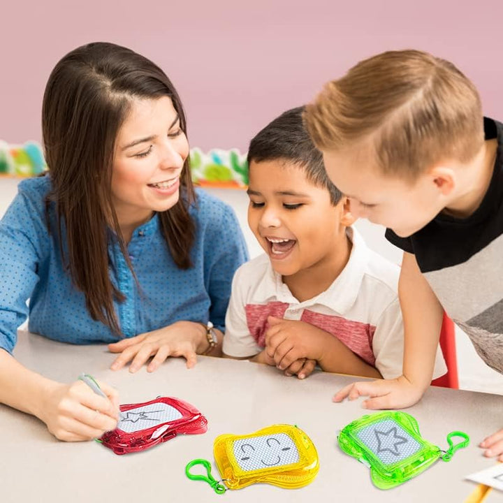 8 Mini Magnetic Drawing Board with Metal Keychain Party Favors for Kids Goodie Bag Stuffers Birthday Party Bag for Boys Girls