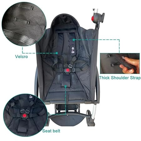 Stroller Accessories Canopy, Seat Cushion & Seat Base Compatible with Babyzen YOYO Strollers, Pushchair Accessories Replacement Kit, Waterproof Fabric (Aqua Blue)