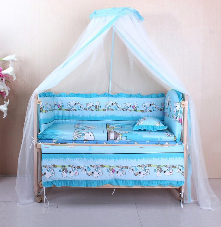 Crib Mosquito Net Crib Dome Bed Canopy Foldable Cot Net Tent Universal Palace Style Dome Bed Curtain (Stand Rod NOT Included)