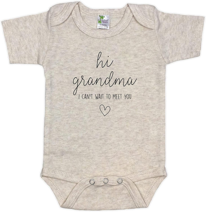 Hi Grandma I Can'T Wait to Meet You Pregnancy Announcement Infant Bodysuit - Surprise Gift for Grandma