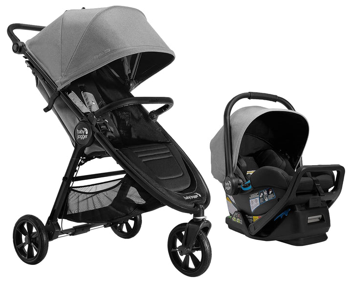 City Mini GT2 All-Terrain Stroller Black Complete with Adjustable Handlebar Hand-Operated Parking Brake and Car Seat Adapter