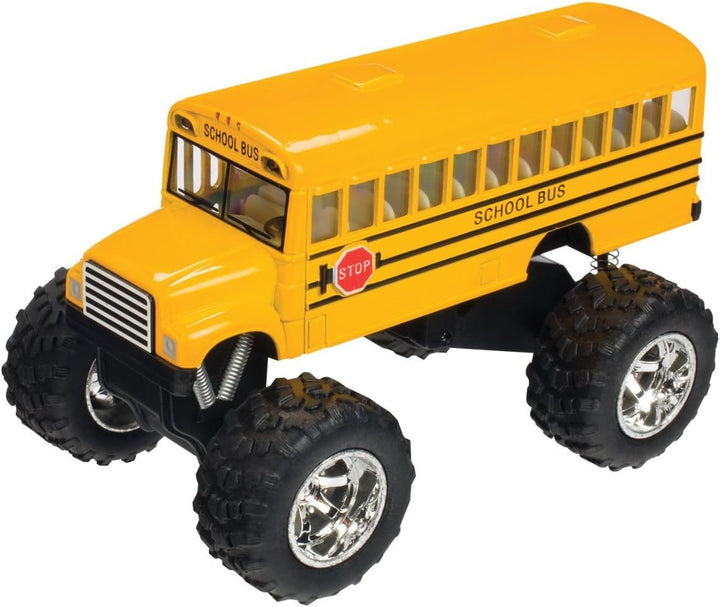5 Inch Die-Cast Metal School Bus Big Wheel Monster Truck One School Bus