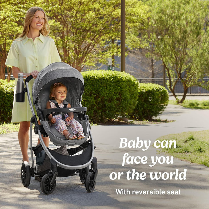 Modes Pramette Travel System | Stroller & Car Seat Combo | 3-In-1 Stroller Modes | Includes  Snugride 35 Infant Car Seat | Ellington