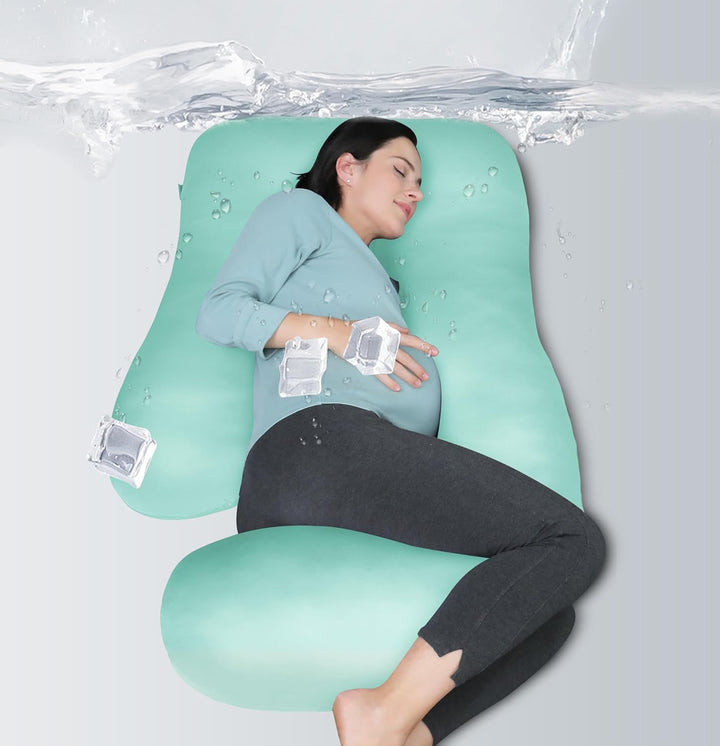 Pregnancy Pillows for Sleeping - U Shaped Full Body Maternity Pillow with Removable Cover - Support for Back, Legs, Belly, HIPS - 57 Inch Pregnancy Pillow for Women - Grey
