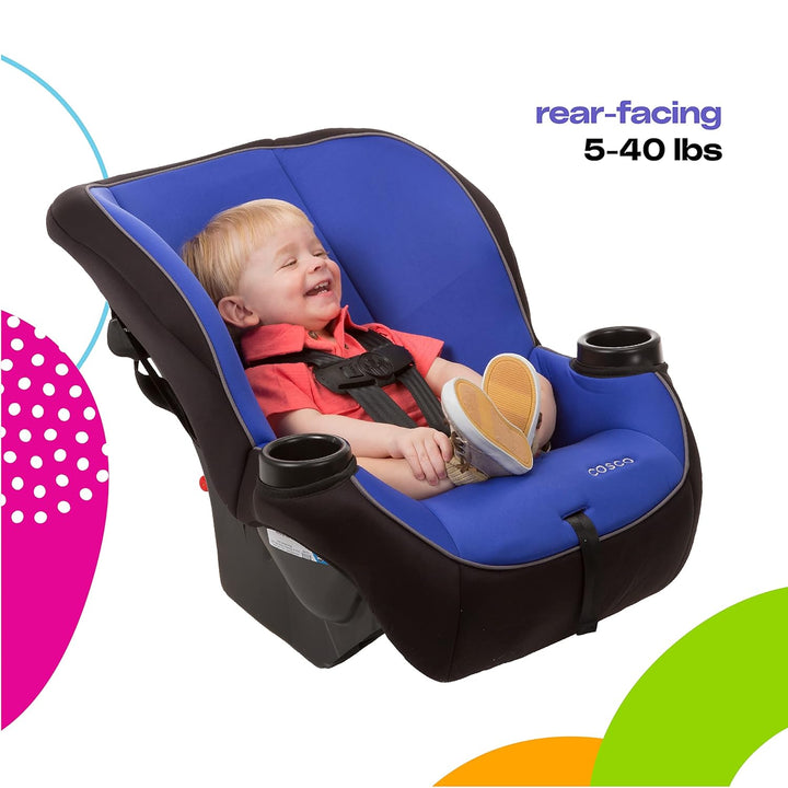 Onlook 2-In-1 Convertible Car Seat, Rear-Facing 5-40 Pounds and Forward-Facing 22-40 Pounds and up to 43 Inches, Vibrant Blue