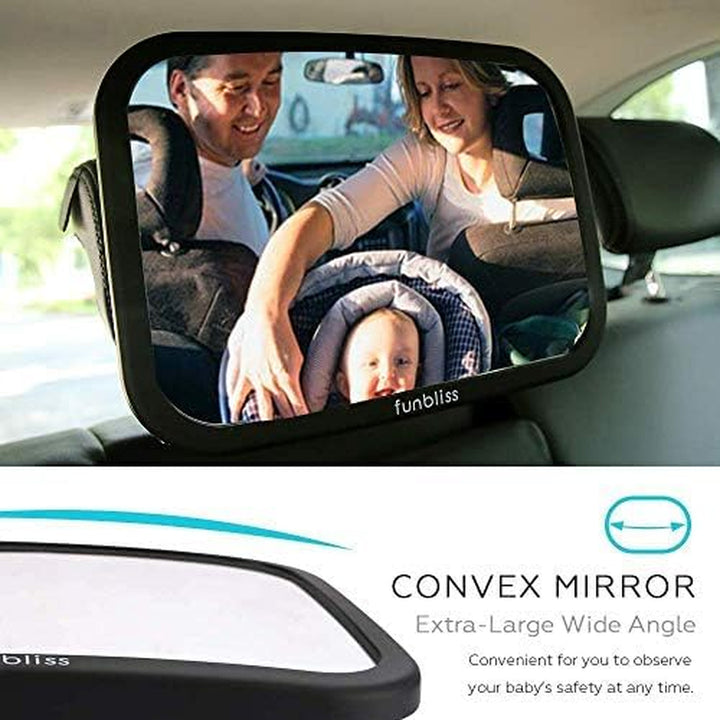Baby Car Mirror for Rear Facing Seat,360° Rotation, Safety Certified Shatterproof Acrylic Glass, Clear Wide View,Infant Mirror for Car Seat Rear Facing