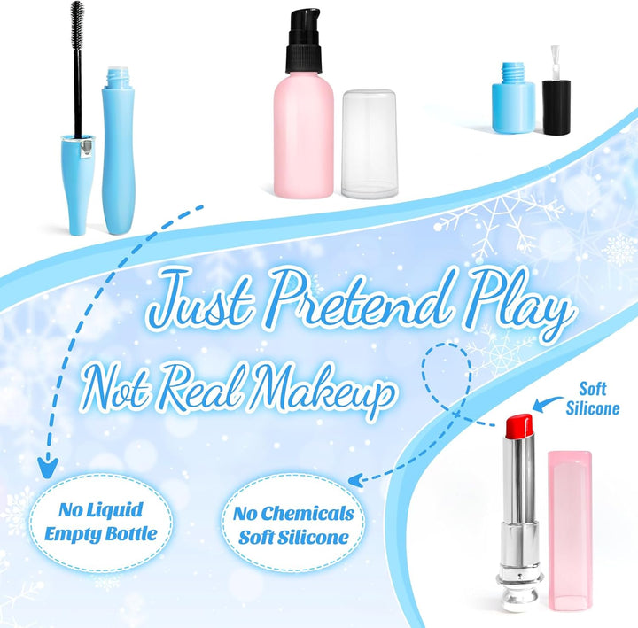 Pretend Makeup for Toddlers, Toy Play Makeup Set for Kids 3-5, Toddler Makeup Kit Pretend, Frozen Toys for Kids Fake Makeup, Gifts Toys for 3 4 5 6 7+ Year Old Girls (Not Real Makeup)
