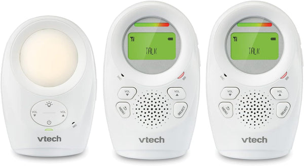 DM1211-2 DM1211 Digital Audio Baby Monitor with Enhanced Range (2 Parent Units) Silver