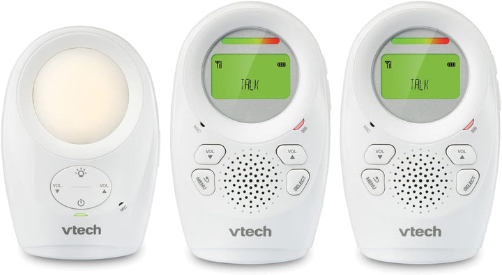 DM1211-2 DM1211 Digital Audio Baby Monitor with Enhanced Range (2 Parent Units) Silver