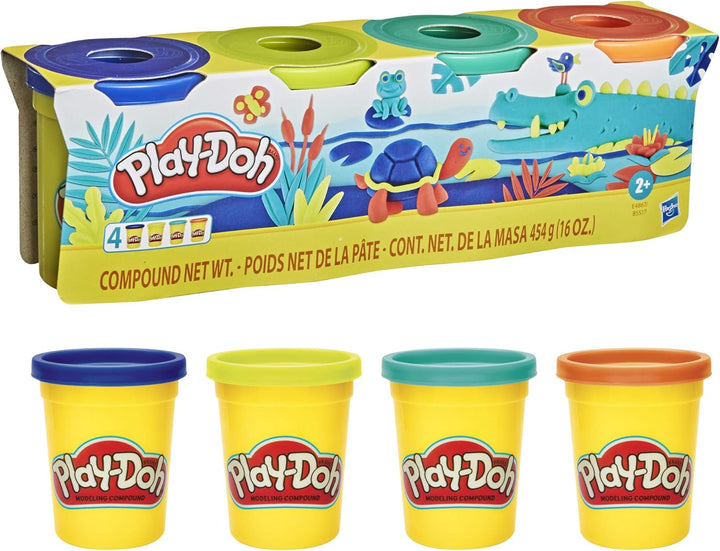 4 Pack of Wild Non-Toxic Colors for Kids 2 Years and Up, 4-Ounce Cans (Dark Blue, Bright Green, Orange, Green)