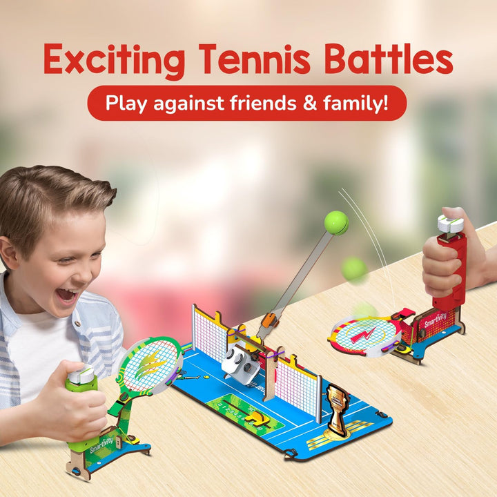 Tabletop Tennis - Pickleball Game Kit for Kids 6 to 12, 2-Player STEM Toy with Mechanical Rackets & Scoreboard, Birthday Gift for Boys & Girls Age 6,7,8,9,10,11,12,13,14 Years