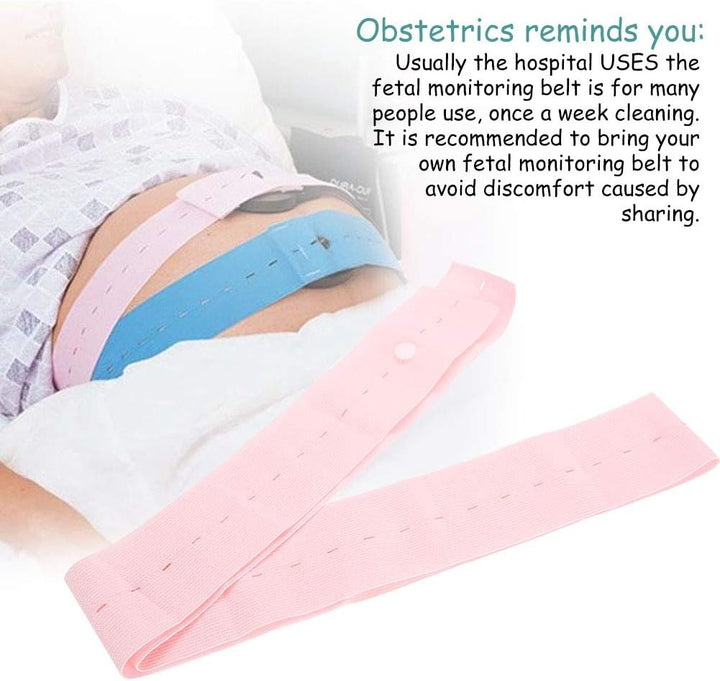 2Pcs Fetal Heartbeat Monitoring Belt, Soft Thickened Baby Heartbeat Monitoring Bandage for Pregnancy Women, 6 X 130Cm