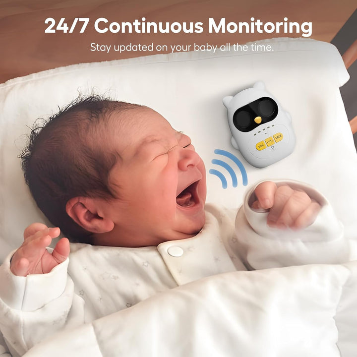 Audio Baby Monitor with Rechargeable Battery, Full-Duplex Wireless Intercom with 1000Ft Range, Baby Monitor Audio Only with Clear Sound, Two-Way Talk - for Home, Kids, Elderly, Pets (3Packs)