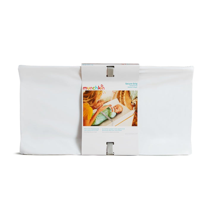 Secure Grip Baby Diaper Changing Pad for Dresser, Waterproof and Wipeable, Contoured, Standard Size (16" X 31"), White