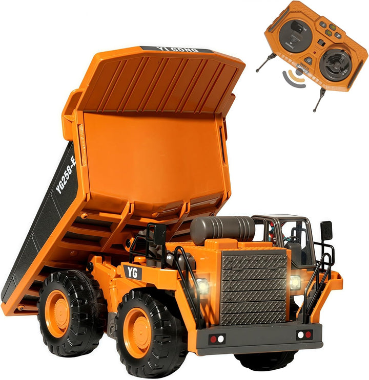 9-Channel Metal RC Bulldozer with Lights and Sound - Remote Control Heavy Equipment Construction Vehicles Dozer Toys for Adults Kids Boys Ages Year 3 4 5 6 7 8 9 10 11 12 13+