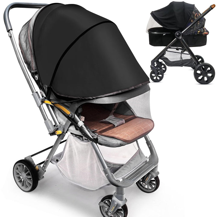 Mosquito Net for Stroller 2Pack - Protective Baby Stroller Mosquito Net - Perfect Bug Netting for Strollers, Bassinets, Cradles, Playards, Pack N Plays and Portable Mini Crib (White)