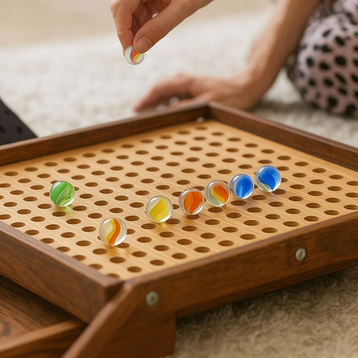 240PCS Marbles for Kids, Cat Eye Marbles Mixed 5 Colors for Chinese Checkers, Marble Run Toys, Board Games