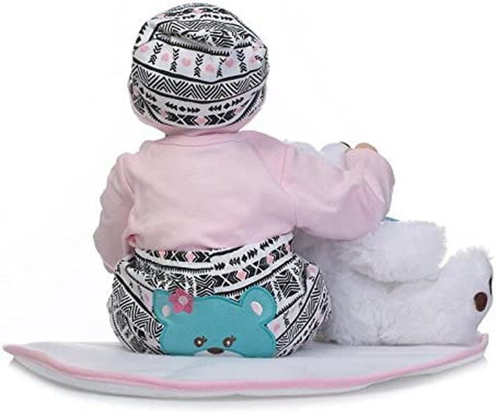Reborn Dolls Baby Clothes Pink Outfits for 20"- 22" Reborn Doll Girl Baby Clothing Baby Sets