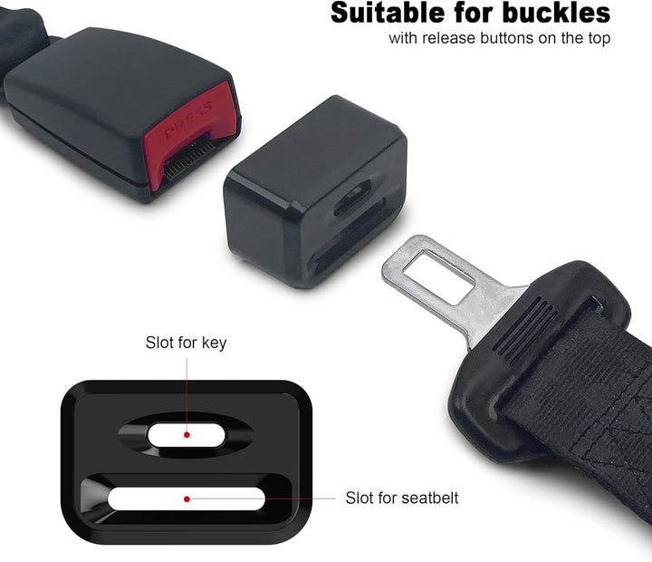 2Pack Car Seat Belt Lock Cover - Prevent Kids or Special Groups from Unbuckle Seat Belts (Universal Fit)